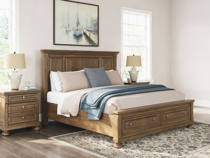 Vandenmore Medium Brown King Panel Storage Bed