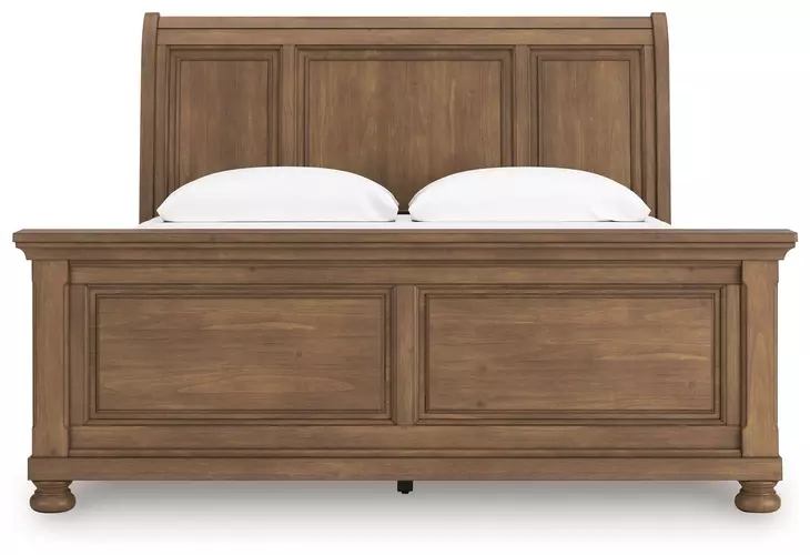 Vandenmore Medium Brown King Sleigh Panel Bed