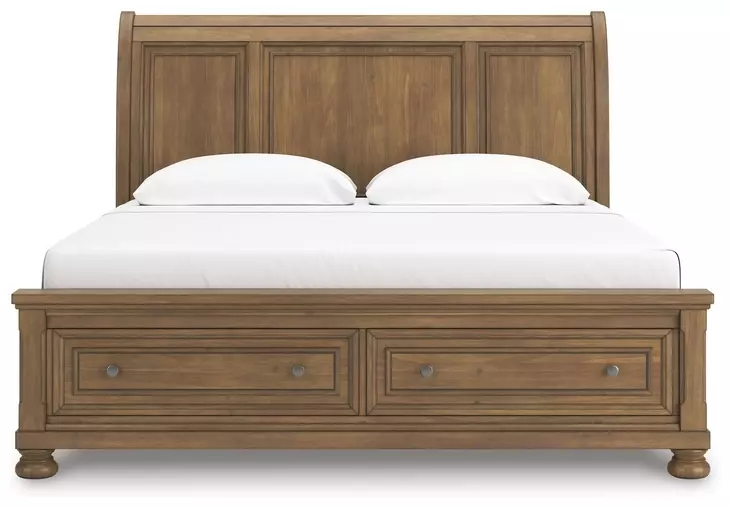 Vandenmore Medium Brown Queen Sleigh Storage Bed