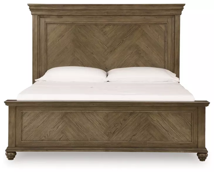 Waynely Medium Brown Queen Panel Bed
