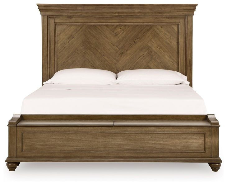 Drojan Medium Brown Queen Storage Panel Bed