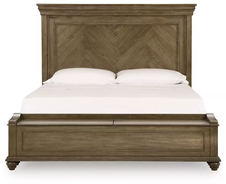 Waynely Medium Brown Queen Storage Panel Bed