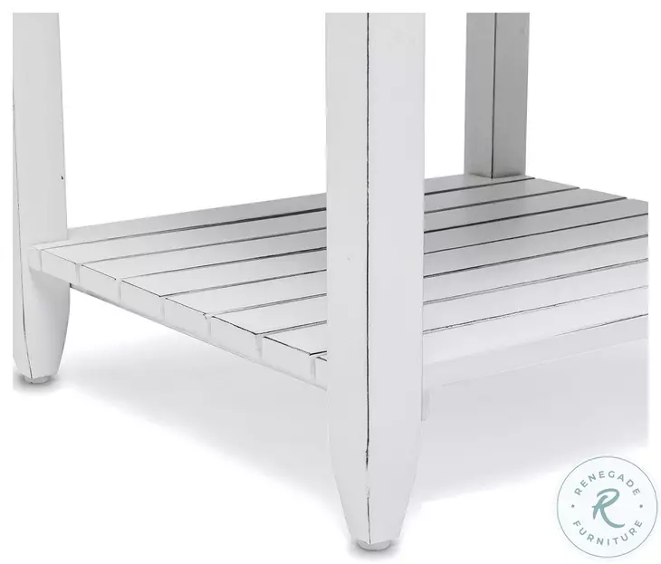 Garden Gate Distressed Grey Rectangular End Table