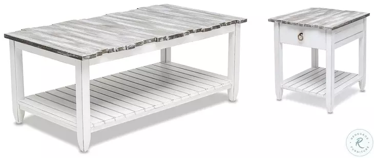 Garden Gate Distressed Grey Rectangular  Ocassional Table Set
