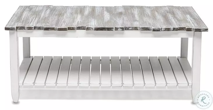 Garden Gate Distressed Grey Rectangular Coffee Table