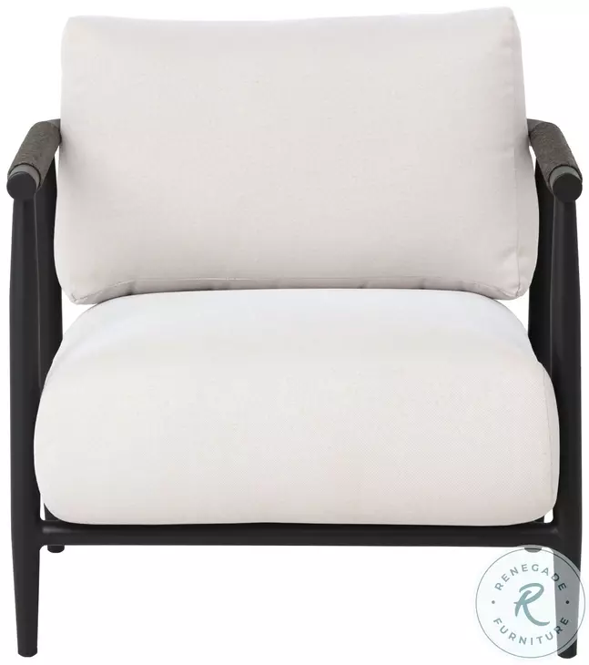 Muros Palazzo Cream Lounge Chair With Black Base