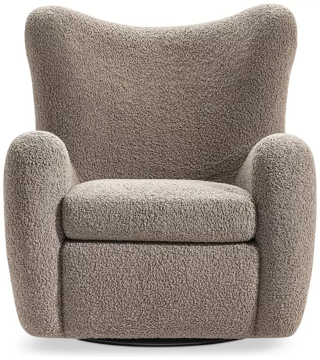 Silvi Brown Upholstered Swivel Accent Chair