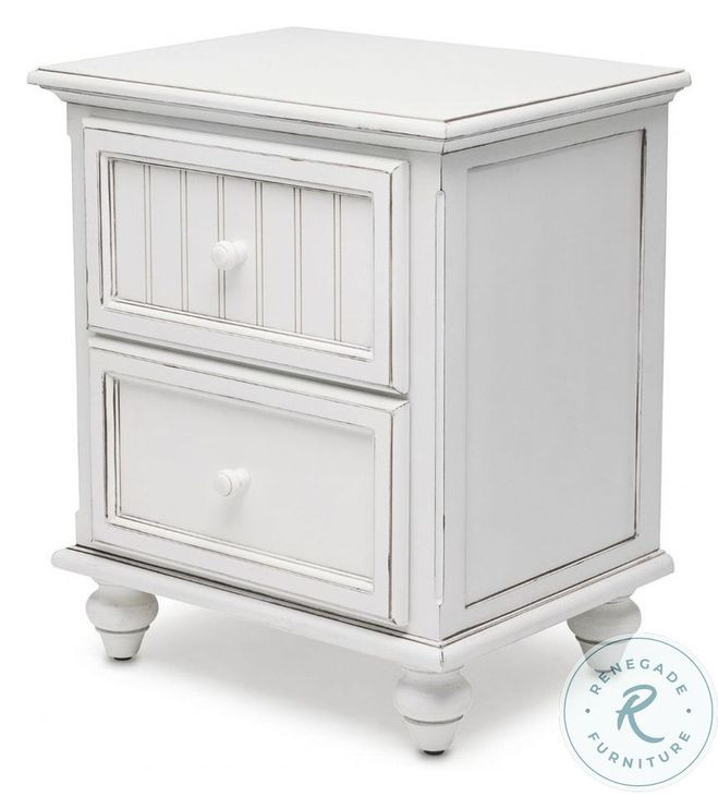 Riviera Blanc 2 Drawer Nightstand