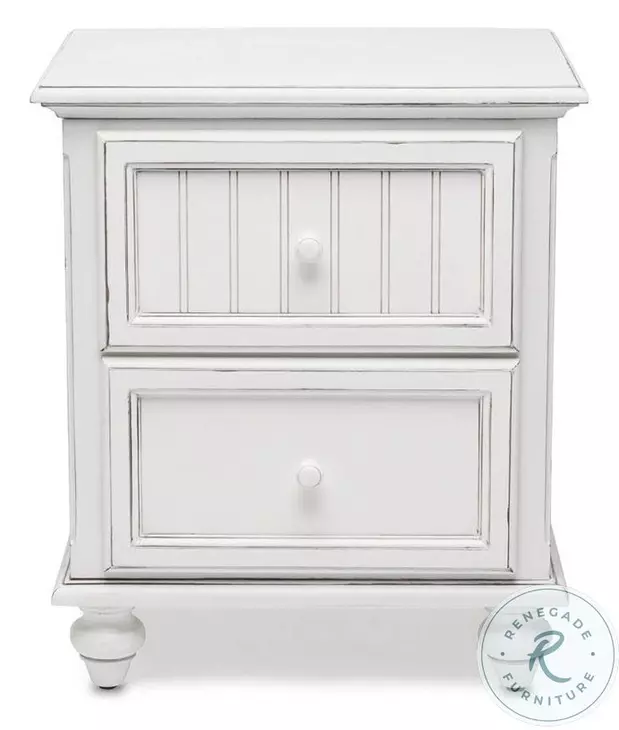Riviera Blanc 2 Drawer Nightstand