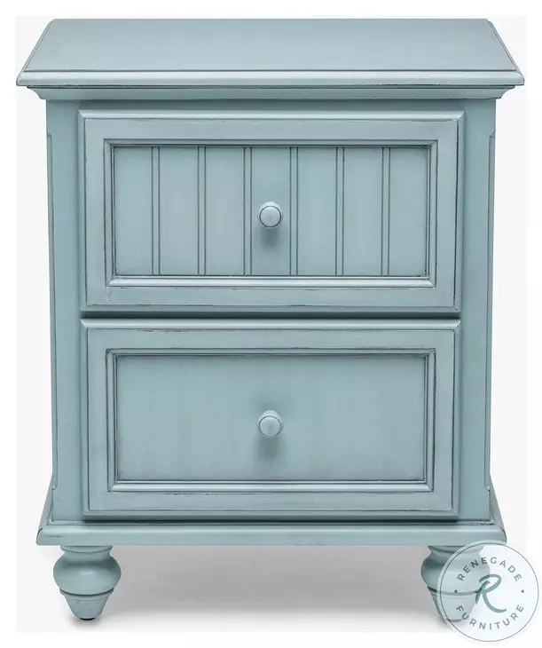 Riviera Bleu 2 Drawer Nightstand