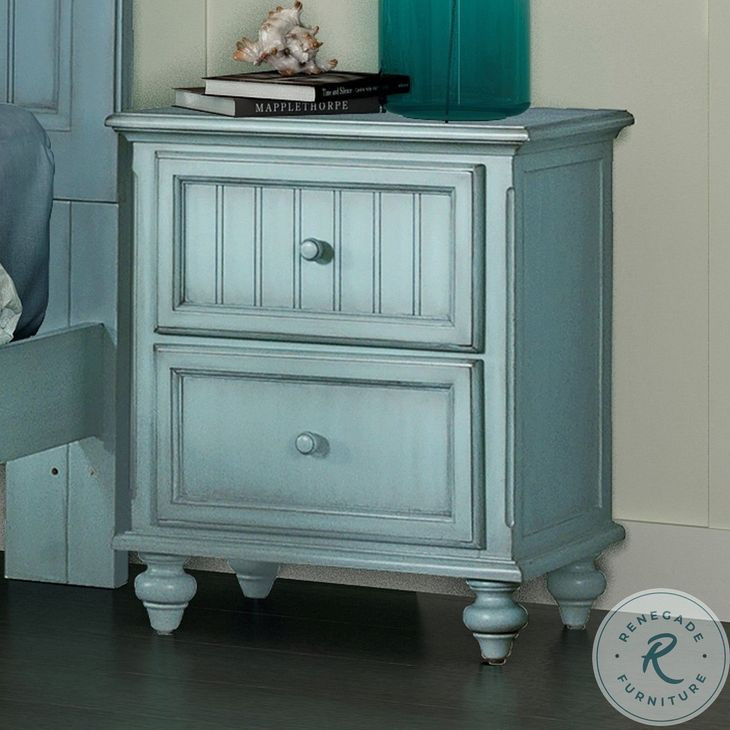Riviera Bleu 2 Drawer Nightstand