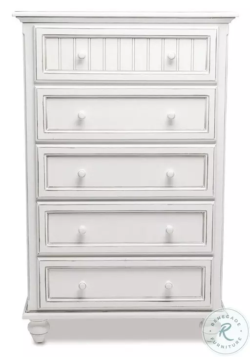 Riviera Blanc 5 Drawer Chest