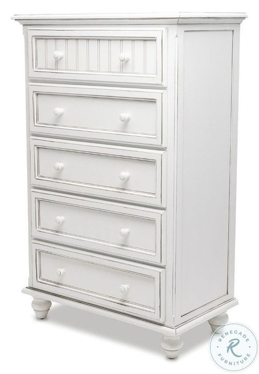 Riviera Blanc 5 Drawer Chest