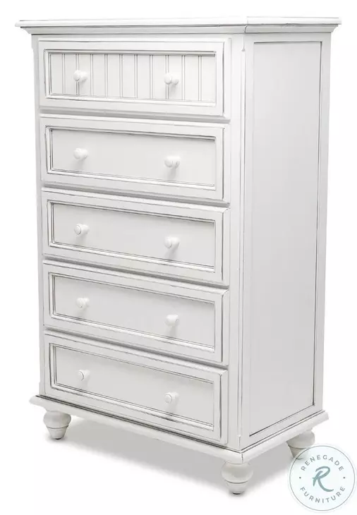 Riviera Blanc 5 Drawer Chest