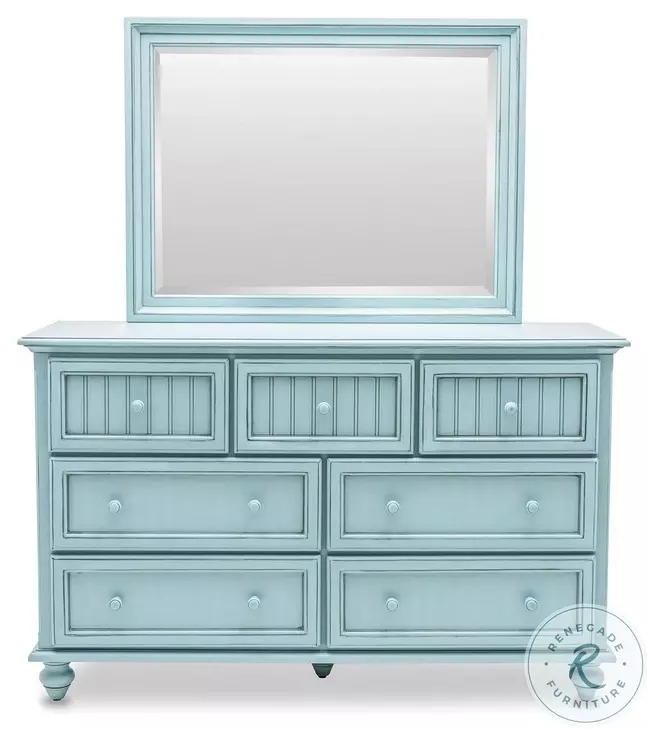 Riviera Bleu 7 Drawer Dresser