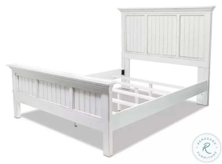 Riviera Blanc King Panel Bed