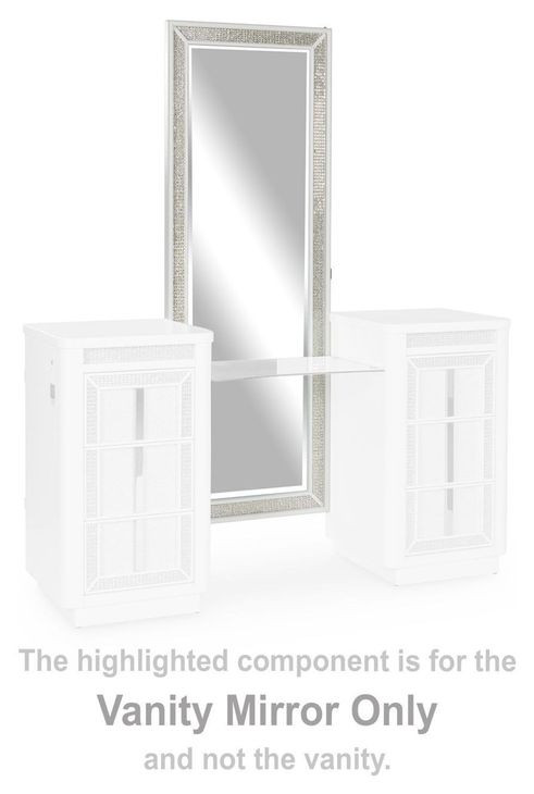 Chalanna White Rectangular Vanity Mirror with LED