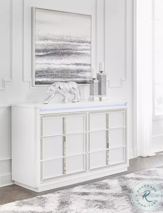 Chalanna White Lacquer Dresser