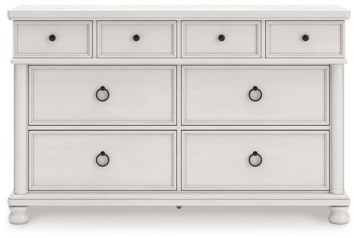 Chadworth Antique White 8 Drawer Dresser