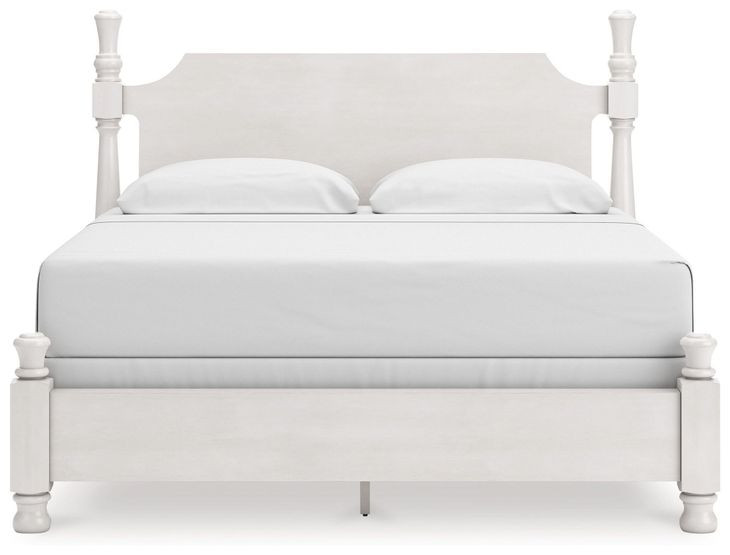 Greddinton Antique White King Poster Bed