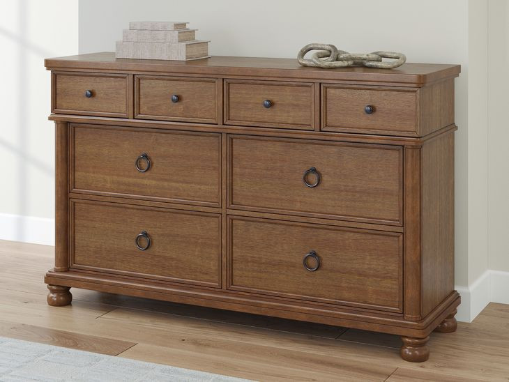 Chadworth Medium Brown 8 Drawer Dresser