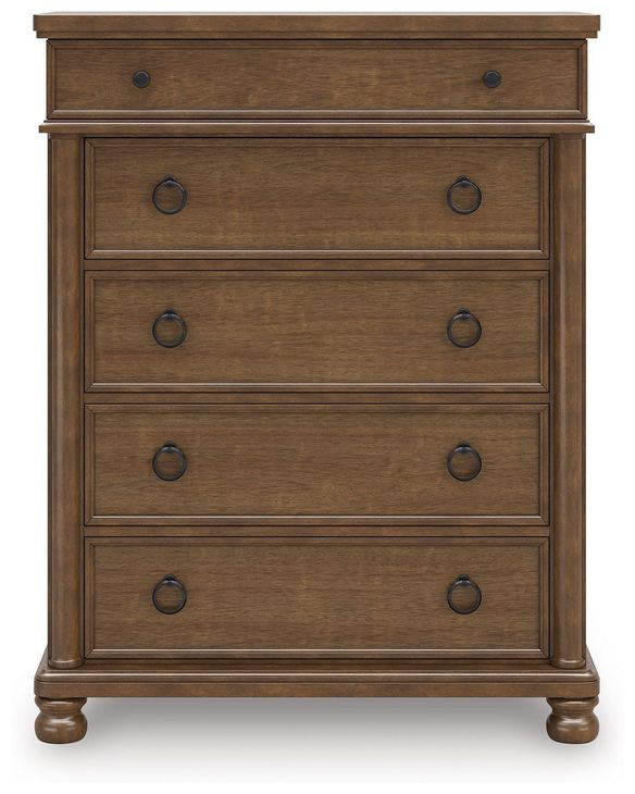 Greddinton Brown 5 Drawer Chest