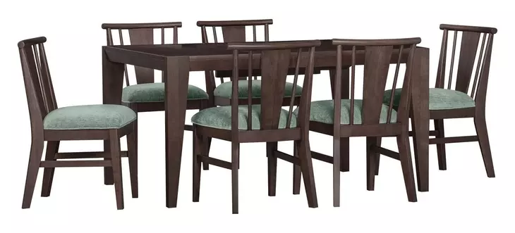 West End Sage Green and Saddle Brown Upholstered Spindle Side Chair Set of 2