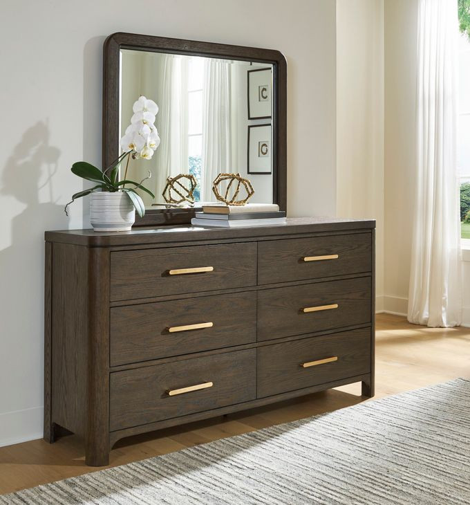 Brillynd Burnished Brown 6 Drawer Dresser