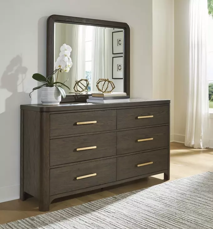 Darimore Burnished Brown 6 Drawer Dresser