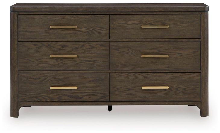 Brillynd Burnished Brown 6 Drawer Dresser