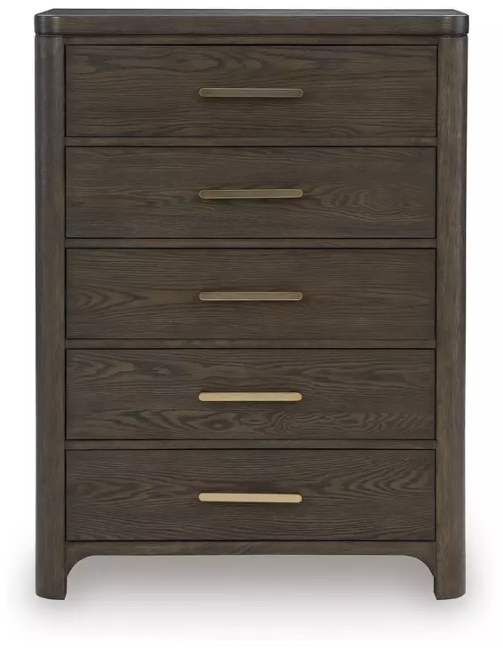 Darimore Burnished Brown 5 Drawer Chest