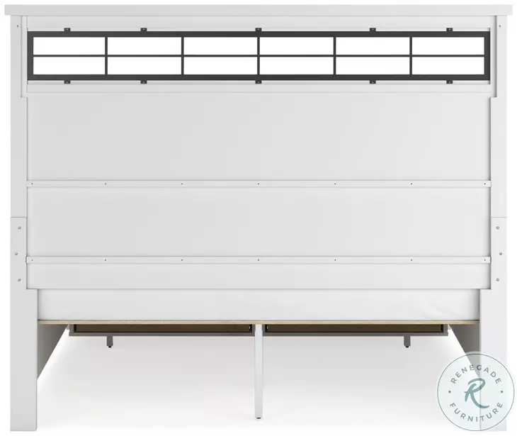 あさぽん　 Ashbryn White And Natural King Panel Storage Bed From Ashley