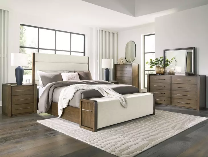 Kerlayne Brown Upholstered Storage Bedroom Set