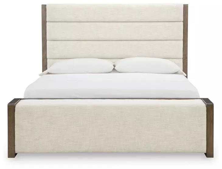 Marxmore Brown King Upholstered Storage Bed