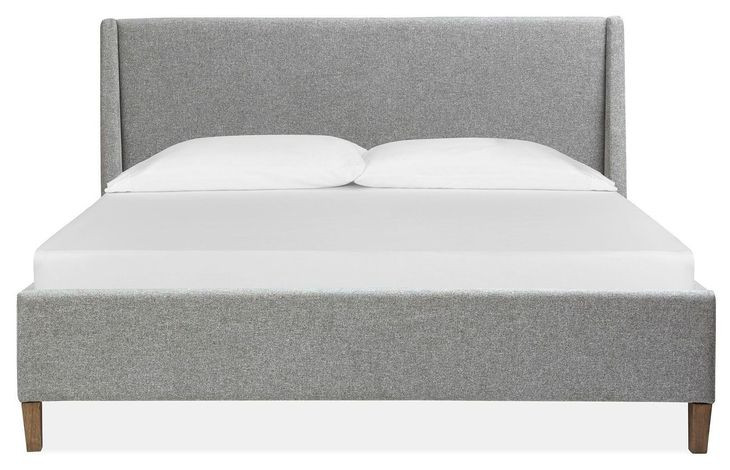 Fernholt Belgian Wheat and Gray King Upholstered Panel Bed