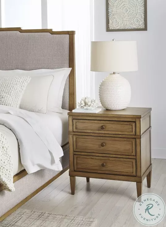 Sharlance Brown 3 Drawer Nightstand