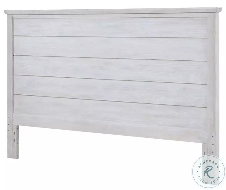 Lakeside Distressed White Queen Headboard
