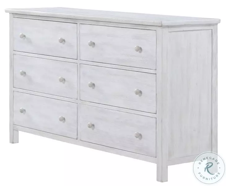 Lakeside Elegant Distressed 6 Drawer Dresser