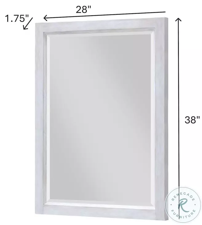 Lakeside Elegant Distressed Rectangular Dresser Mirror