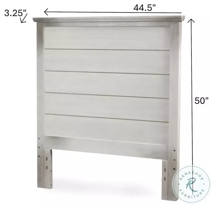 Lakeside Distressed White Twin Headboard