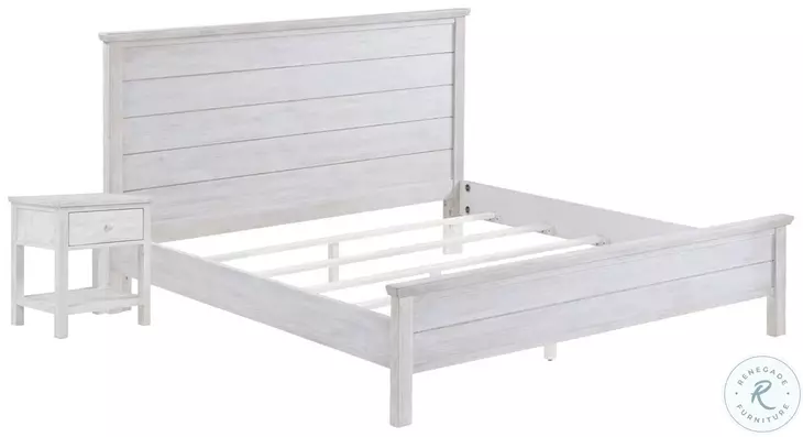 Lakeside Distressed White Queen Bedroom Set