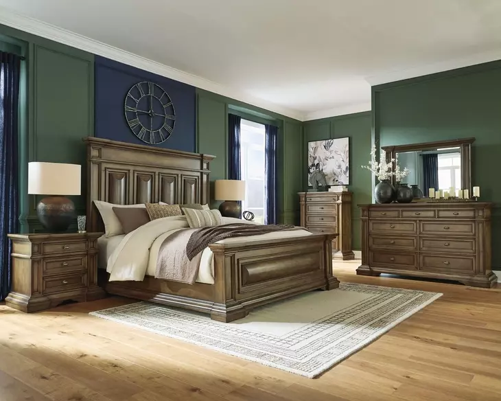 Channley Brown Queen Panel Bed