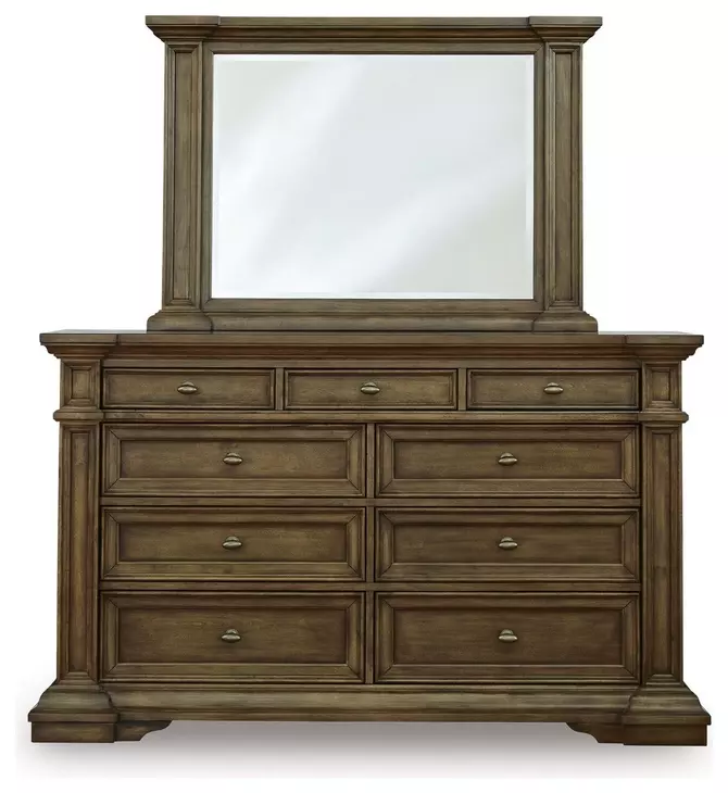 Channley Brown Dresser and Mirror