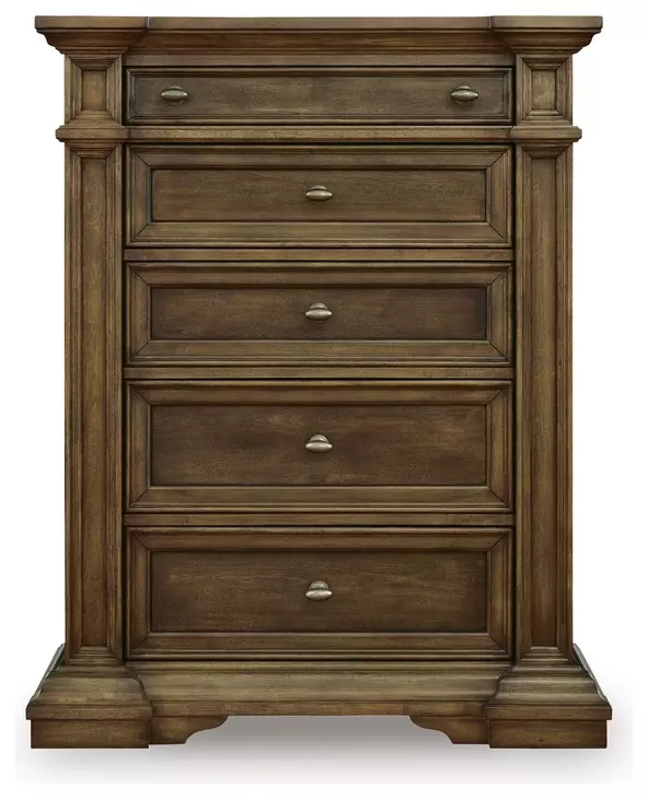Channley Brown 5 Drawer Chest