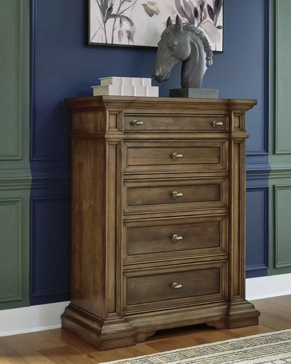 Channley Brown 5 Drawer Chest
