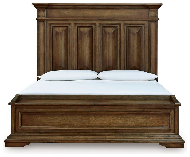 Thoridan Brown King Storage Panel Bed
