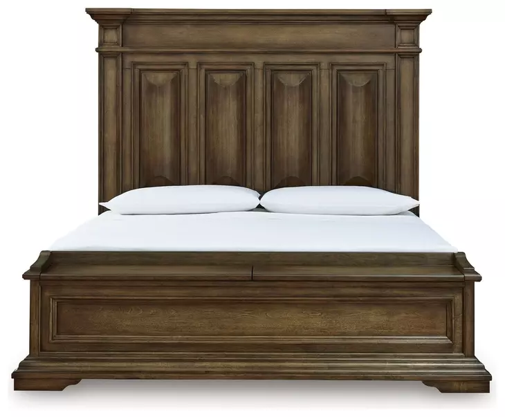 Channley Brown California King Storage Panel Bed