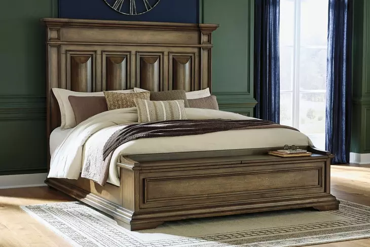 Channley Brown California King Storage Panel Bed