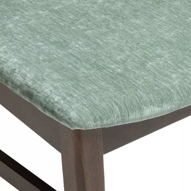 West End Sage Green and Saddle Brown Upholstered Side Chair Set of 2