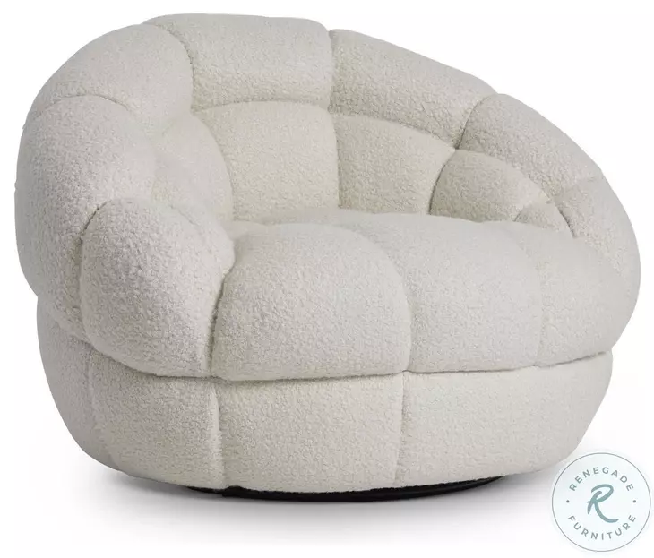 Coco White Swivel Chair